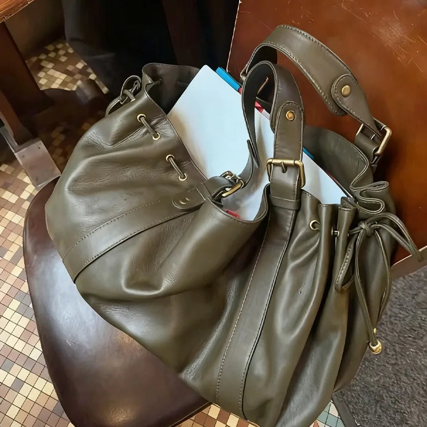 2025 Sac à main à bandoulière Simple pour femmes, sac Boston élégant et polyvalent, sac de travail intérieur en Polyester doux