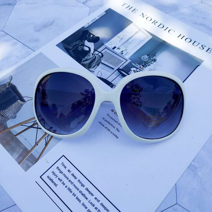 New Large Frame Circular Shape Sunglasses Women Design Brand Fashion Sun Glasses Outdoor Driving Lady Eyewear UV400 Gafas De Sol