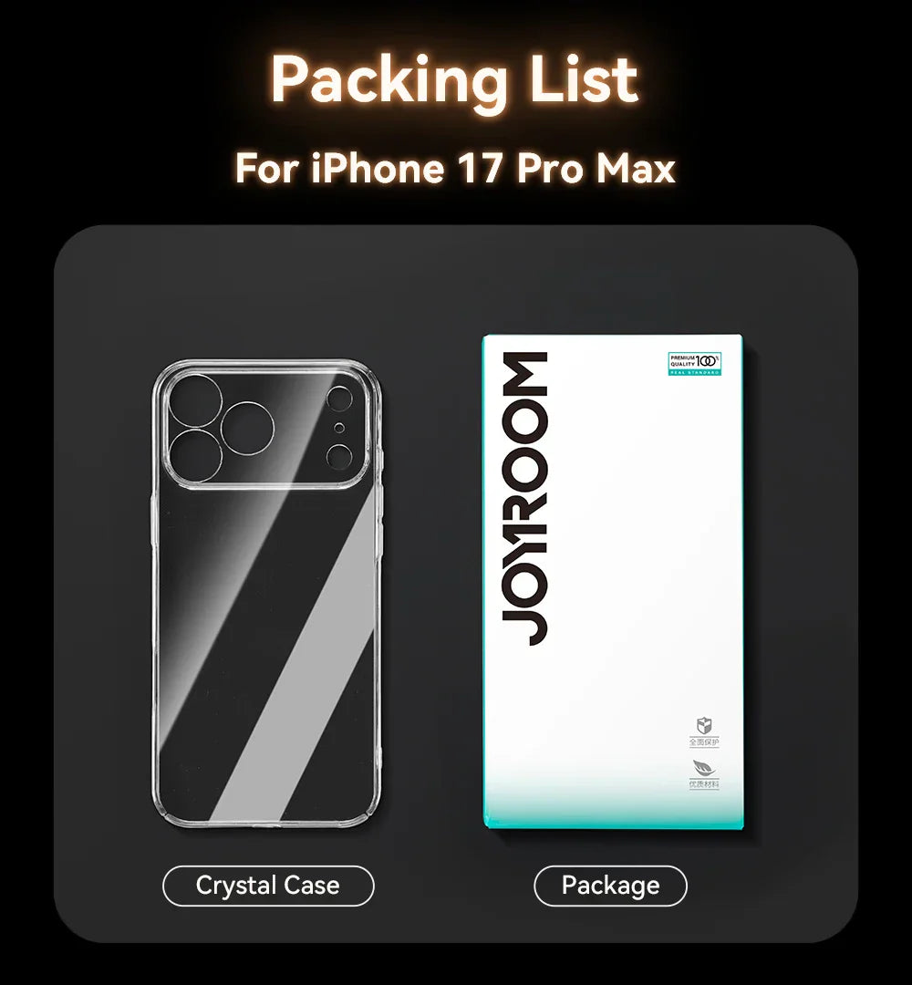 iPhone 17 16 15 Pro Max Case Lens Protection Anti-Yellow Case For iPhone 17 16 Pro Max Transparent Shockproof Cover