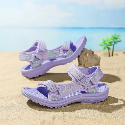 Summer Children Sandals Shoes Boys Girls Toddler Soft Non-Slip Baby Cute Princess Dance For Kids Student Outdoor Beach