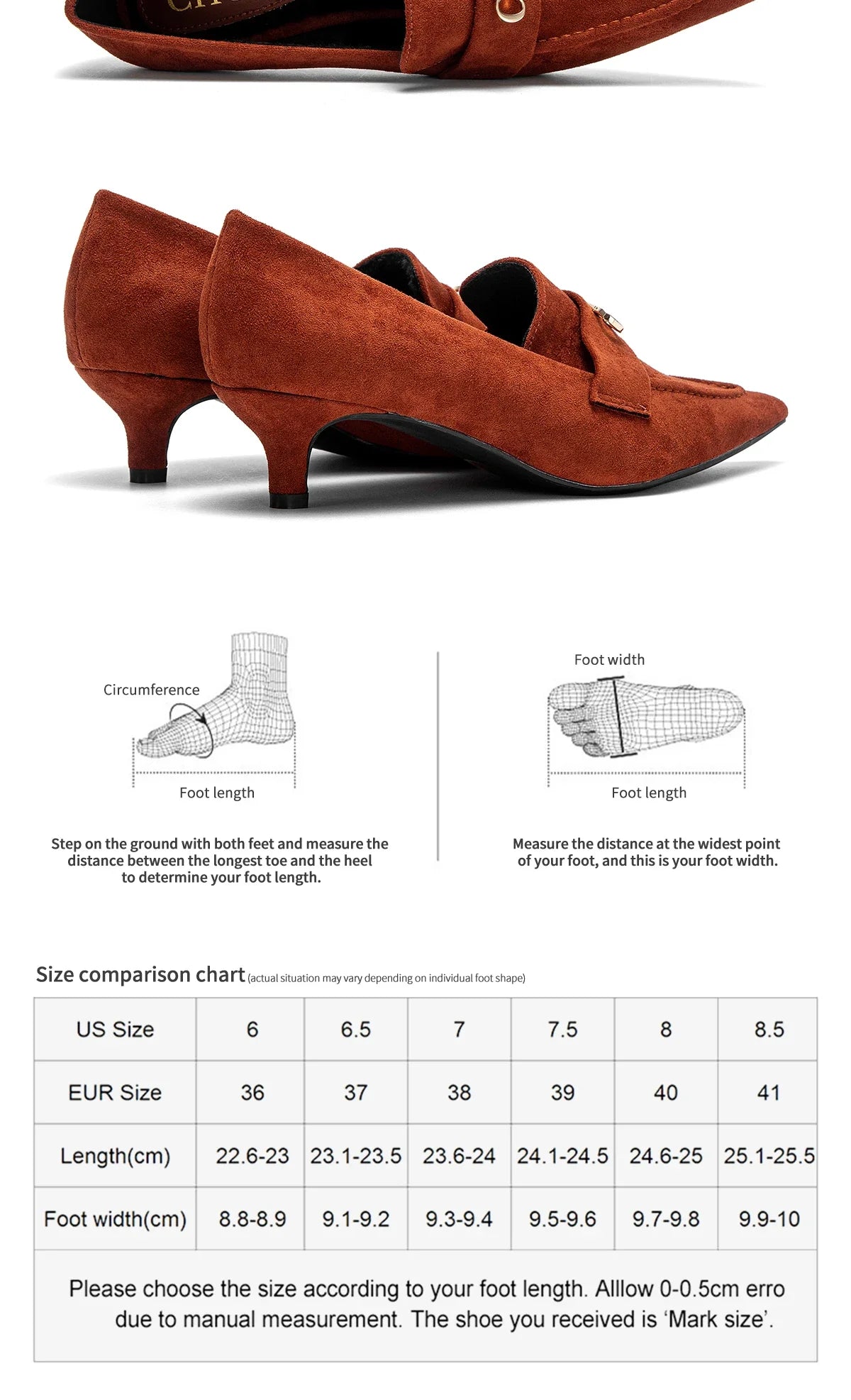 Women's Pointed Toe Leather Shoes Low Heel Casual Shoes Spring and Autumn Fashion Trend Shoes Retro Style Brown
