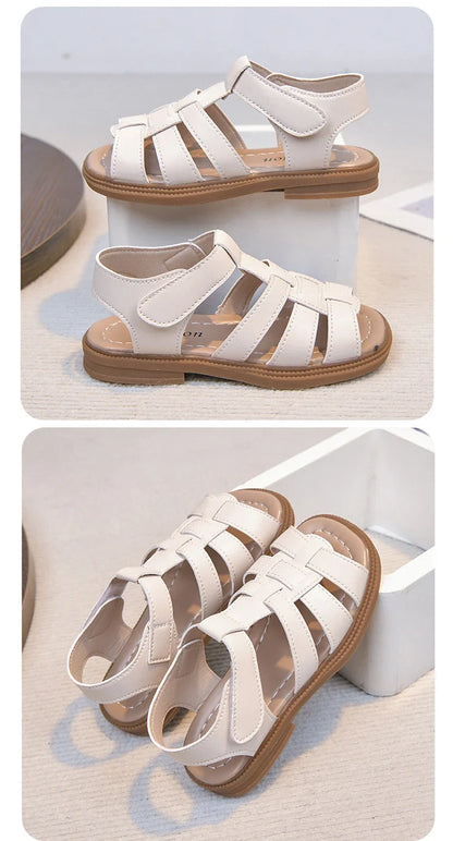 Kids Summer Sandals for Boys Girls Unisex Fashion Open Toes All Match Size 21-30 Children Beach Shoes Anti-skid Breathable Soft