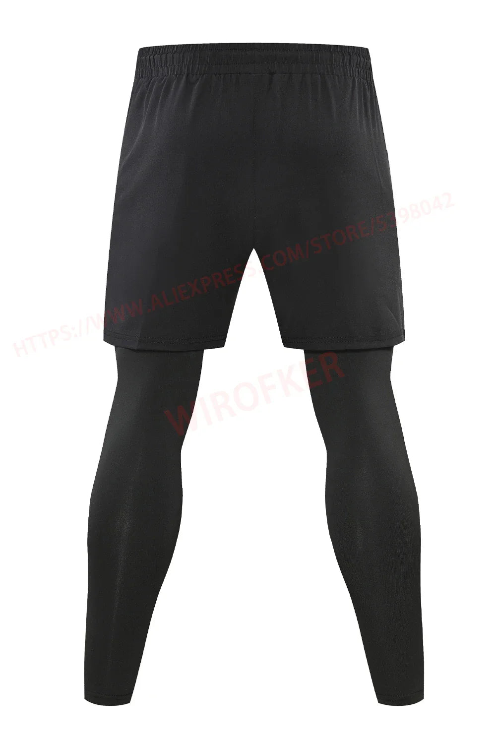 Men Run Trouser 2 In 1 Double Layer Pant Tight Training Basketball Legging Print Fitness Sweatpant With Pockets Running Trousers