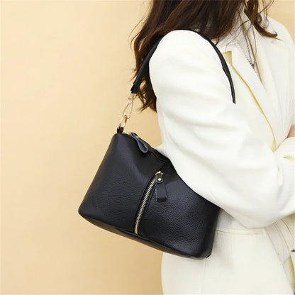 High Quality Genuine Leather Women Tote Bag Luxury Soft Cowhide Ladies Shoulder Crossbody Bags 2024 Fashion Female Messenger Sac