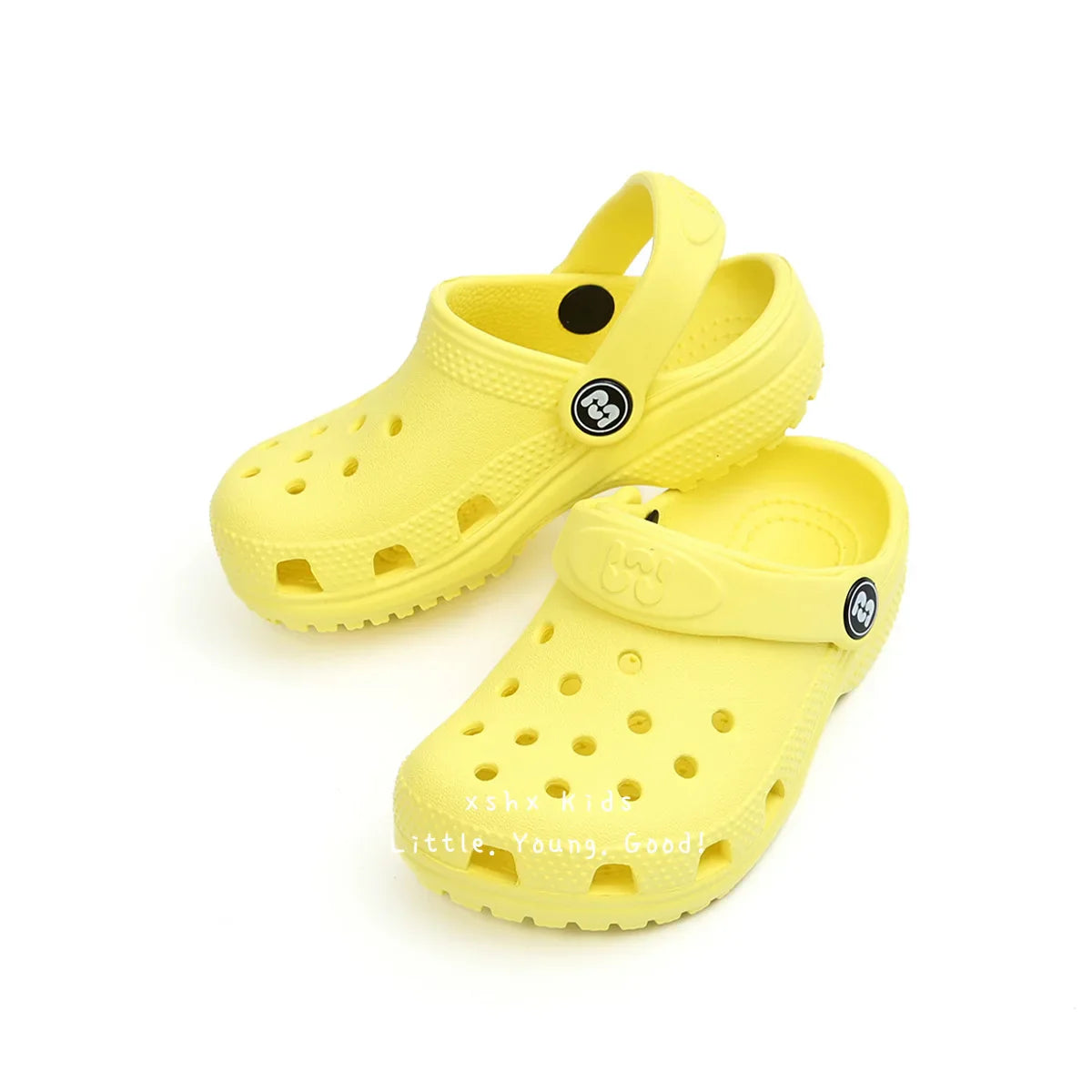 Toddler Little Big Kids Clogs Boys Girls Slip on Slippers with Adjustable Strap Slide Sandals Children Cushioned Garden Shoes