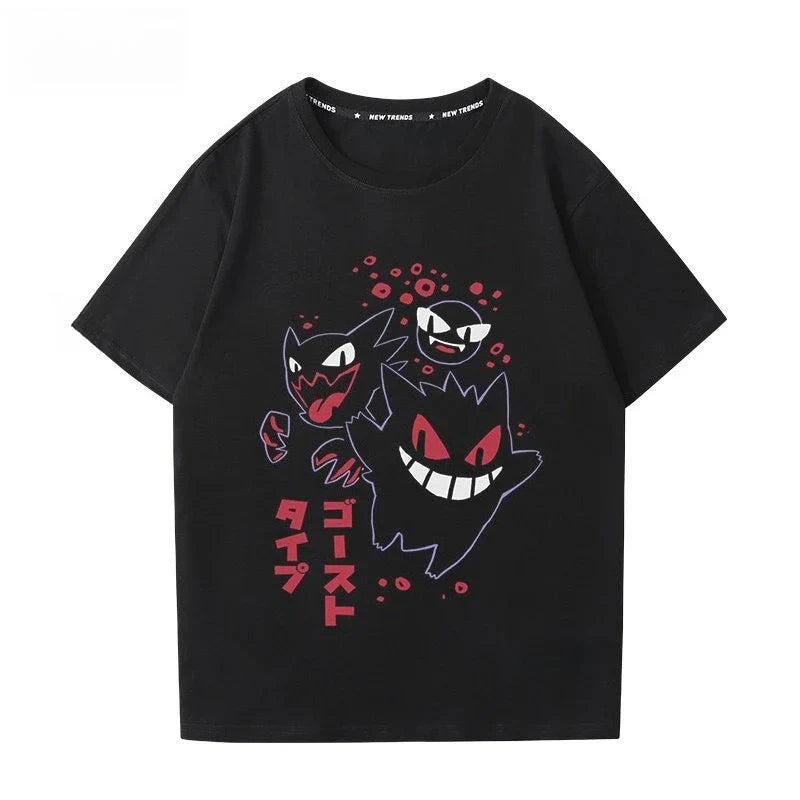 Printing Tee Pure Cotton T-shirt Men's 2026 Summer Fashion Oversize Street Casual Y2K Tops Streetwear Clothing