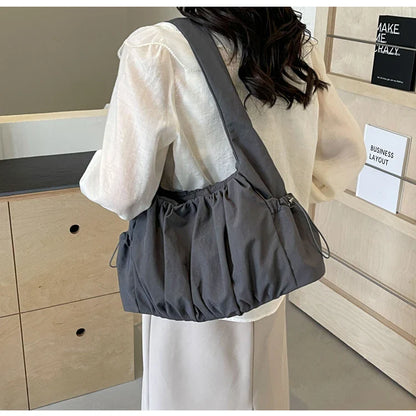 Hot Selling Fashion Nylon Pleated Women's Crossbody Bag 2026 New Casual Trend Versatile Large Capacity Tote Women's Shoulder Bag
