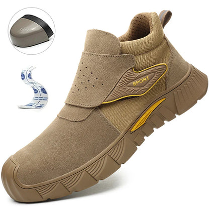 Anti-Puncture Steel Toe Men's Safety Shoes Lightweight Safety Shoes For Men Fashion Sneaker Outdoor Protective Work Shoes