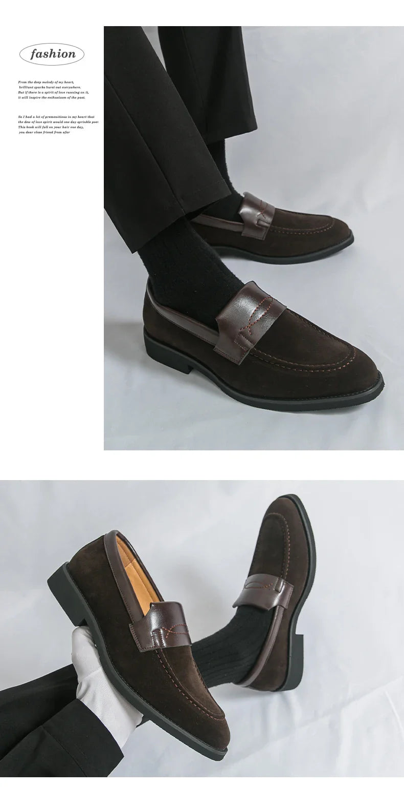 Men's Dress Shoes Classic Slip On Casual Business Loafers For Men High Quality Party Social Leather Shoes Man Formal Loafers
