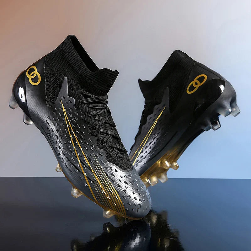 New Men Soccer Shoes Long Spikes Ultralight Football Boots Breathable Sneakers Indoor Match Cleats Training Drop Shipping