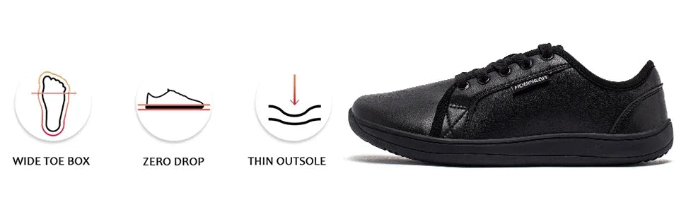 Minimalist Wide Toe Shoes Unisex Barefoot Zero Drop Sneakers Casual Artificial Leather Fashion Shoes