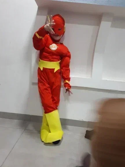 Children's Full Body Jumping Set Muscle Children's Set 2024 New Halloween Superhero Flash Role Playing Costume