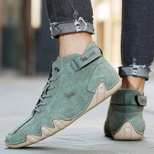 Botas Masculinas Casual Moda Grife de Luxo Sola Macia Impermeável Loafers Masculinos Nova Tendência Tênis de Caminhada de Casal com Cadarço de Alta Qualidade