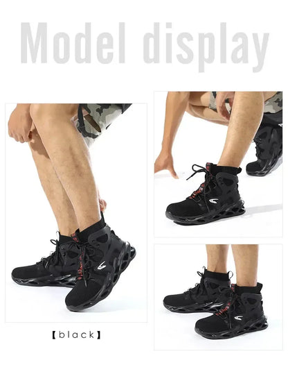 2024 New Safety Shoes Puncture-Proof Work Sneakers Lightweight Work Shoes Men Steel Toe Shoes Safety Boots Indestructible Shoes
