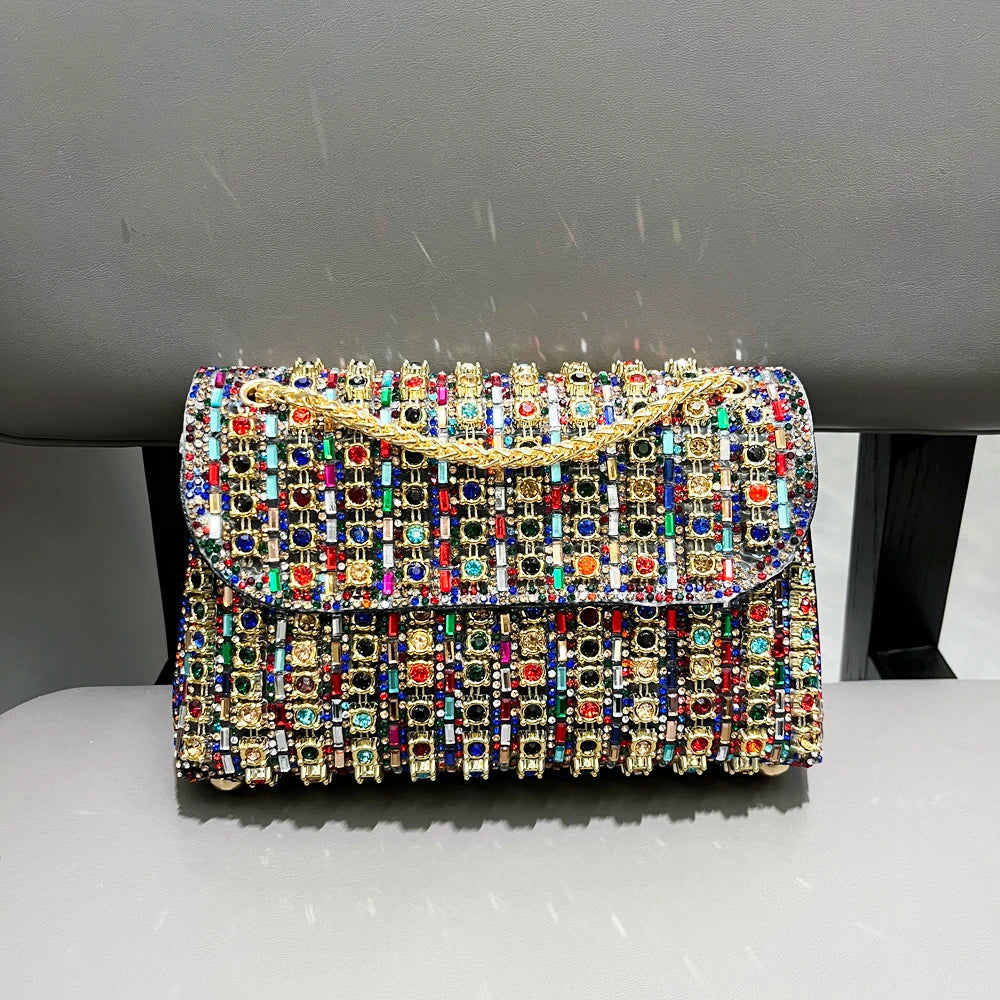 Rhinestones Evening clutch Bag Purses and handbag luxury Designer shoulder bag Shiny Crystal Clutch purse Woman's bag