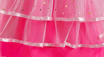 Princess Girls Rosy Movie Tutu Dress for Girl Letter B Birthday Party New Year Christmas Costumes Margot Ken Robbie