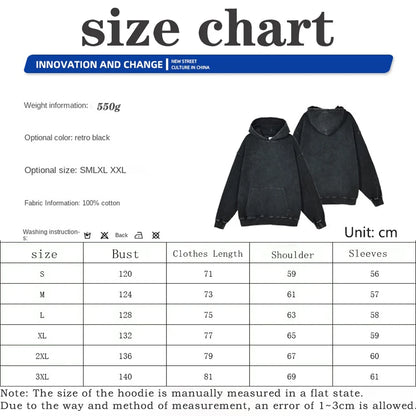 Anime Cyberpunk: Edgerunners Washed Hoodies Printed Casual Men Contains Cotton High Quality Fashion Loose Pullover Unisex