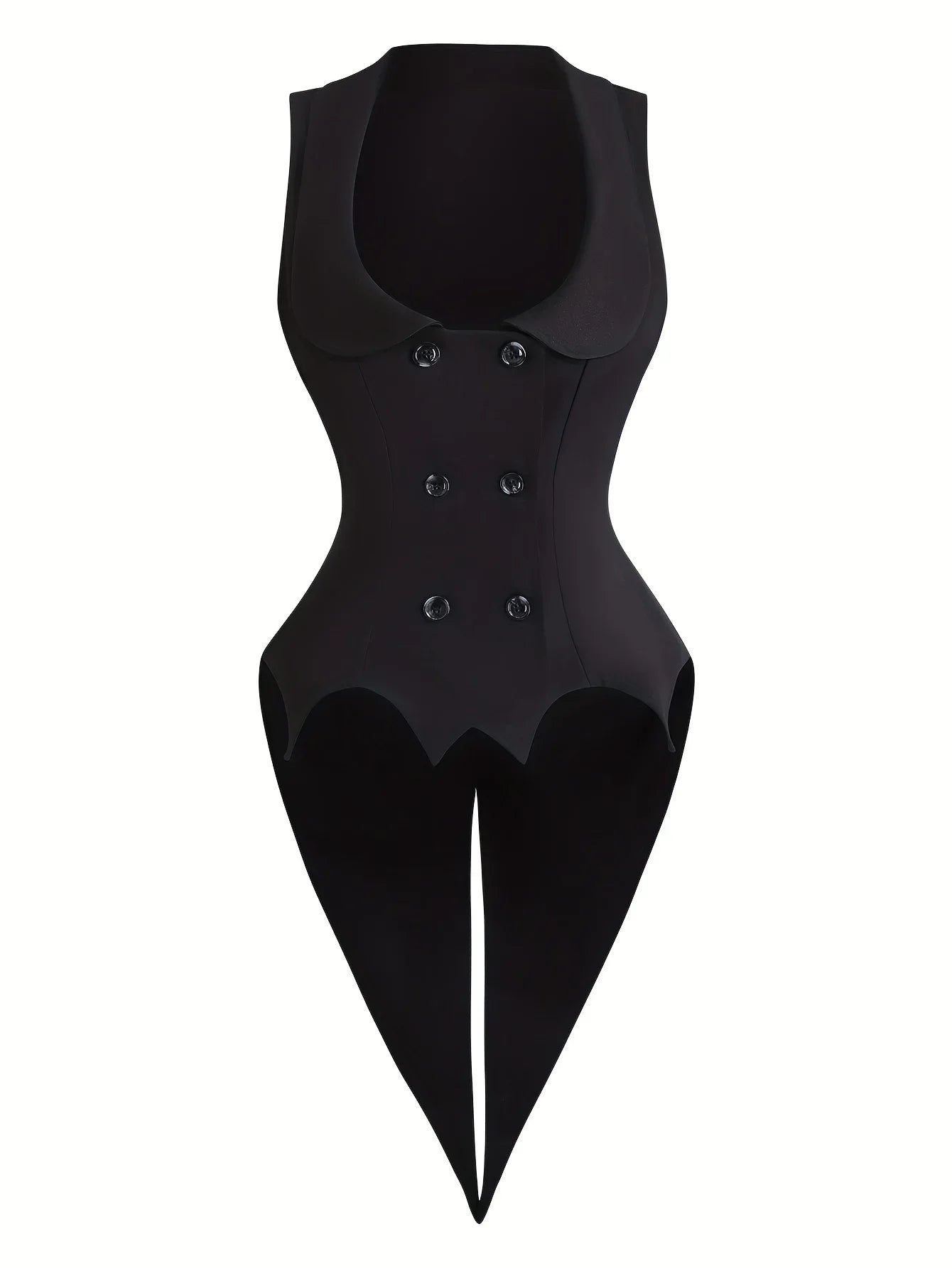 Female Halloween vampire cosplay asymmetrical hem Earl Grey style top jacket