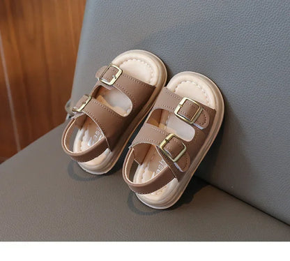 2024 Children Sandals for Girls and Boys Summer New Fashionable Korean Style Comfortable Soft Sole Casual Cute Baby Beach Shoes
