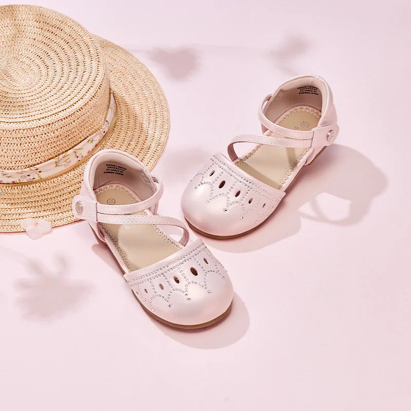 Baby Girls Sandals Summer Lovely Leather Shoes Children's Sweet Pink Princess Shoes Party Outdoor Cool DB2252222