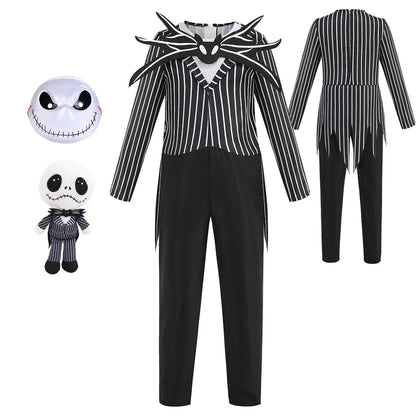 2026 Meninas Horro Antes do Natal Sally Vestido de Cosplay de Halloween Festa Fantasia Infantil Meninos Jack Roupas Góticas