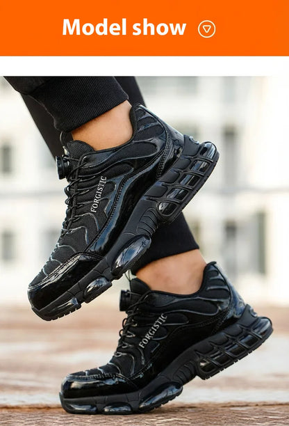 Fashion Safety Protective Shoes Men Safety Shoes Anti-smash Anti-puncture Work Shoes Steel Toe Men Comfortable Work Boots