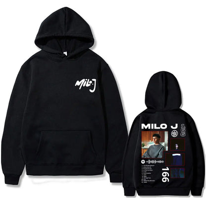 Rapper Milo J 111 Album Graphic Hoodie Men Women Hip Hop Fashion Oversized Hooded Sweatshirt Men's Casual Fleece Cotton Hoodies