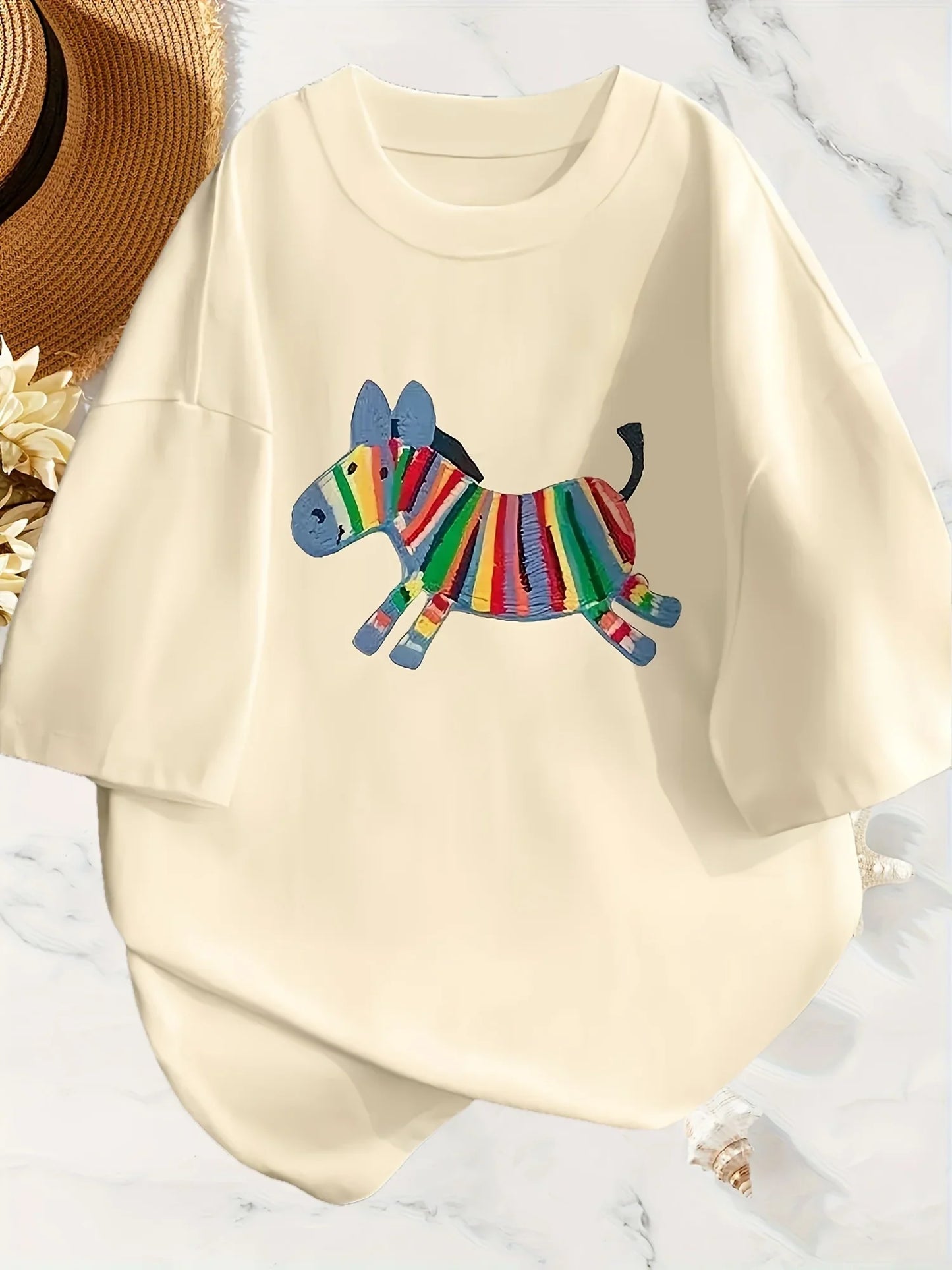 Oversized Women Tshirt Summer Fashion  Drawn Printed Casual Short Sleeve Top Pullover Comfortable Plus Size Tee Trendy Outfit