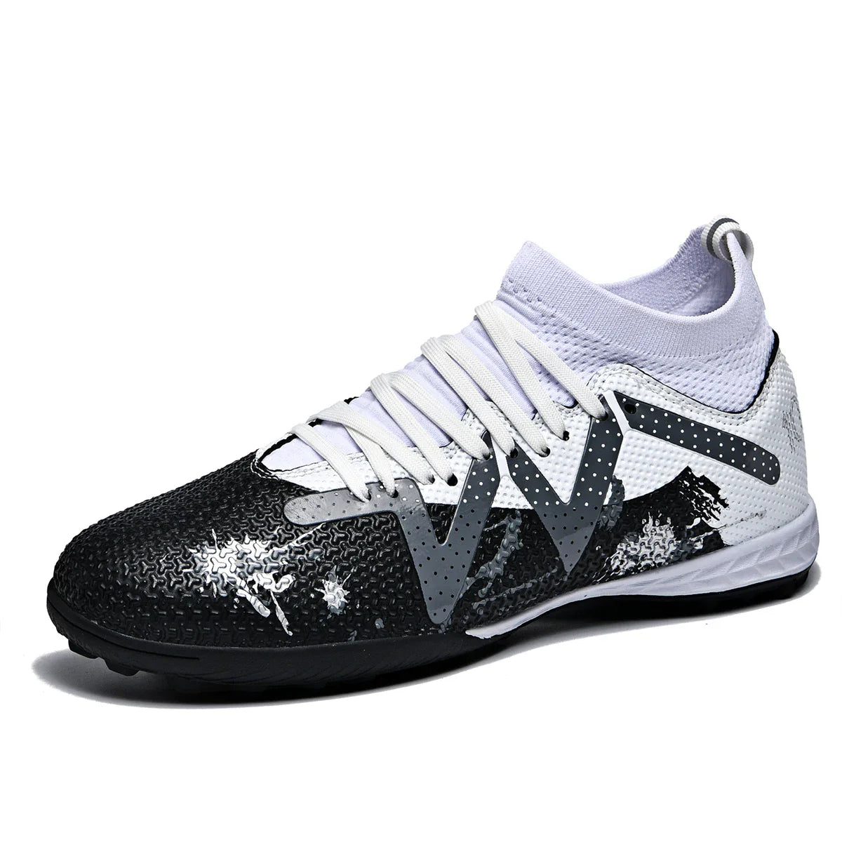 Multicolor TF Turf Soccer Shoes Durable PU Fabric Rubber Outsole Anti-slip Wearproof For Kids Teenager Turf Games