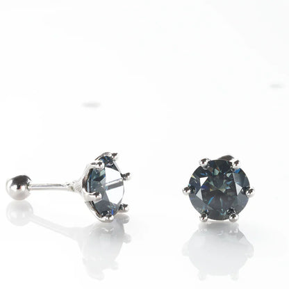 0.5-2ct Moissanite Screw Stud Earrings D Color 925 Sterling Silver Diamond Earrings For Women Wedding Fine Jewelry