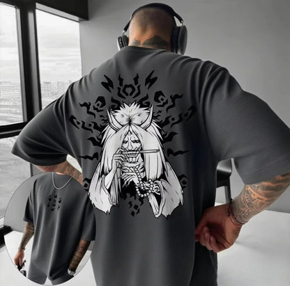 Unisex Oversized Anime Printed Graphic T-Shirt Men's Clothing Summer 2025 Y2k Casual Women's Short Sleeved Tee Streetwear Tops
