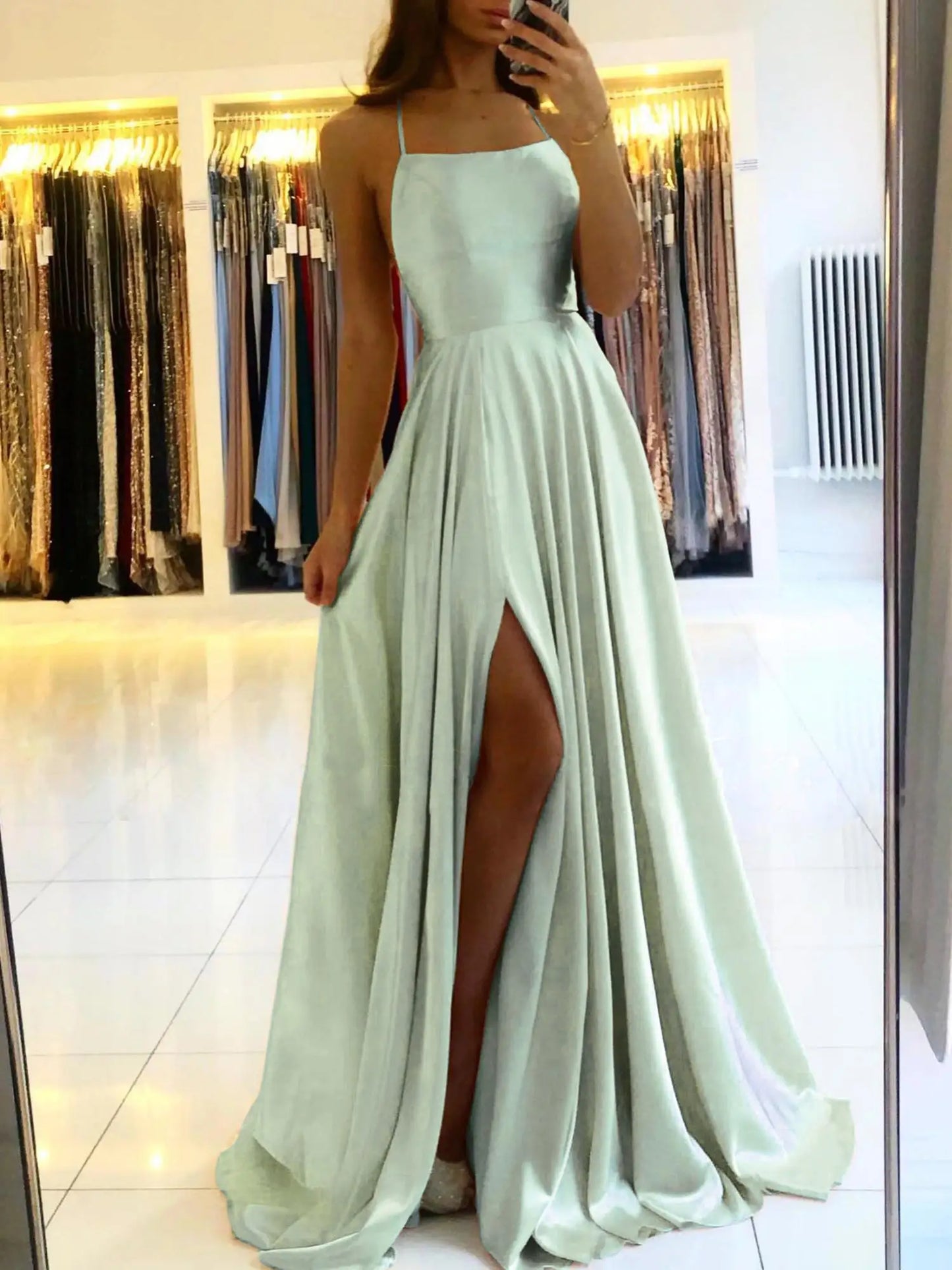 Elegant Burgundy Prom Maxi Dresses For Women 2025 Sexy Backless Side Slit Halter Satin Evening Party Gowns Vestidos De Gala