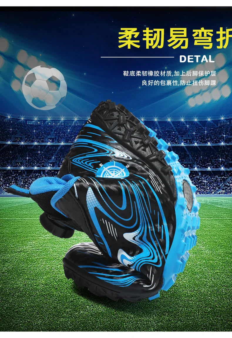 Kids Soccer Cleats Boys Girls Professional Football Shoes FG/TF Grass Training Non-Slip Athletic Sneakers Breathable Comfortable