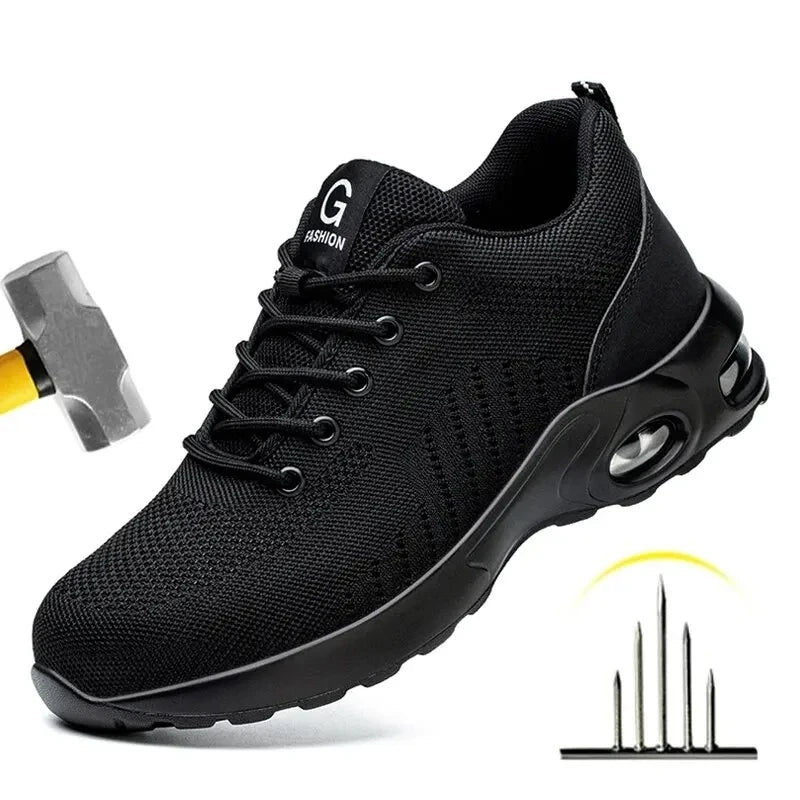 Steel Toe Safety Shoes for Men Women Comfortable Breathable Non Slip Work Shoes Security Protective Shoes Comfortable Sneakers ﻿