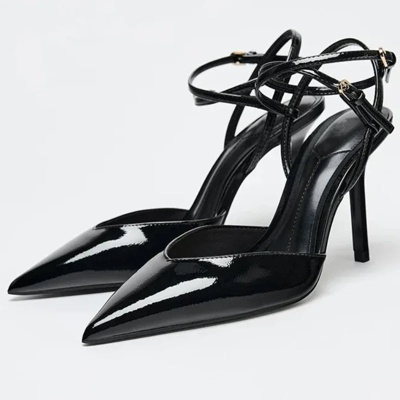 2026 Summer Women Sandals Pointed Toe Thin Heels Office Elegant Shoes Ladies Fashion Sandalias De Mujer