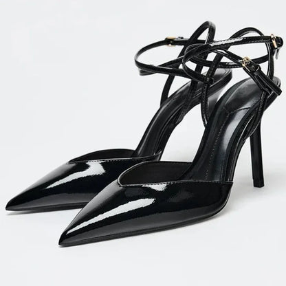 2026 Summer Women Sandals Pointed Toe Thin Heels Office Elegant Shoes Ladies Fashion Sandalias De Mujer
