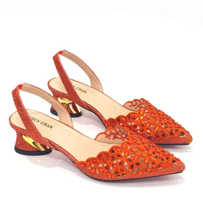 Royal Blue Noble Three-Dimensional Bag With Elegant High Heels Shoes Italian Popular Design African Ladies Shoes Bag Set