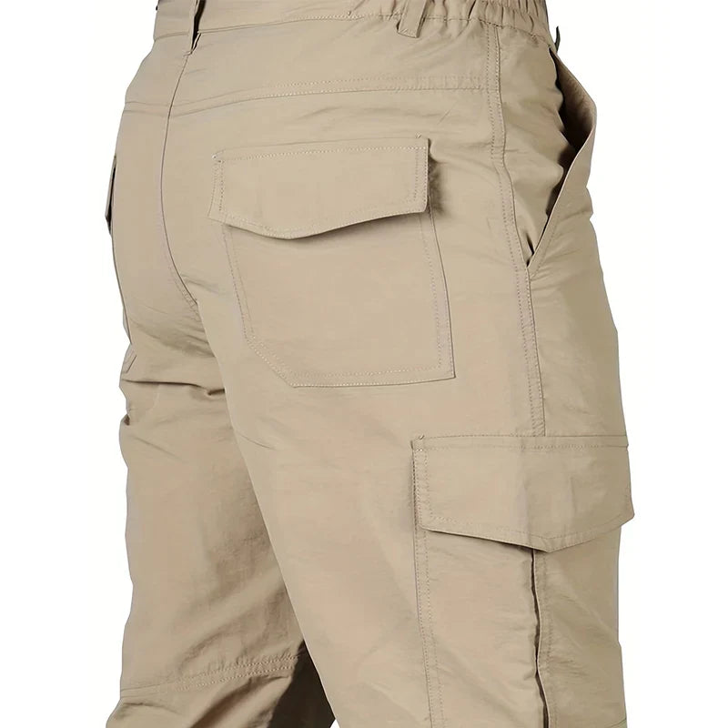 Casual Men Pants Summer Multiple Pockets Cargo Pants Quick Dry Thin Trousers Outdoor Hiking Workout Breathable Long Pant New