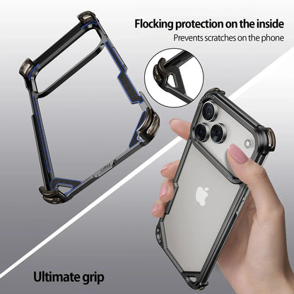 Metal Phone Case for iPhone 17 Pro/Pro Max/17/Air Case Minimalist Support Wireless Charging Ultra-thin Protecitve Case