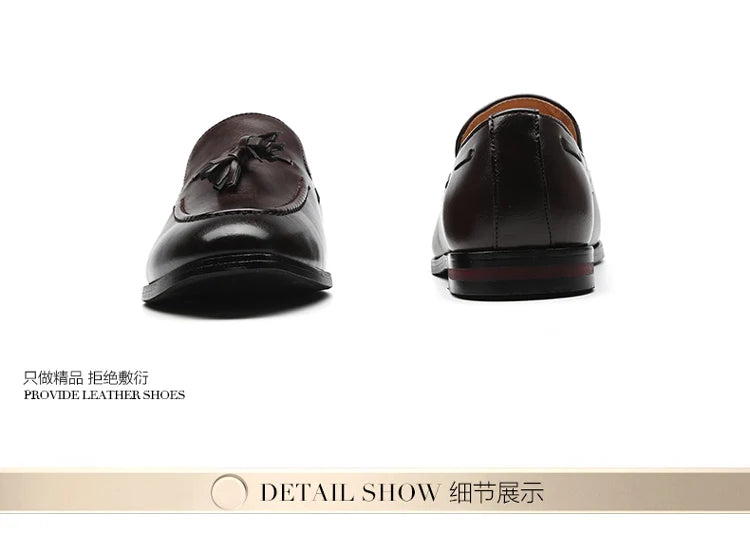 Men's Leather Shoes Fashion Business Formal Dress Loafers Moccasins Luxury 2026 Doudou shoes British Korean version plus size 48