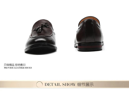 Men's Leather Shoes Fashion Business Formal Dress Loafers Moccasins Luxury 2026 Doudou shoes British Korean version plus size 48