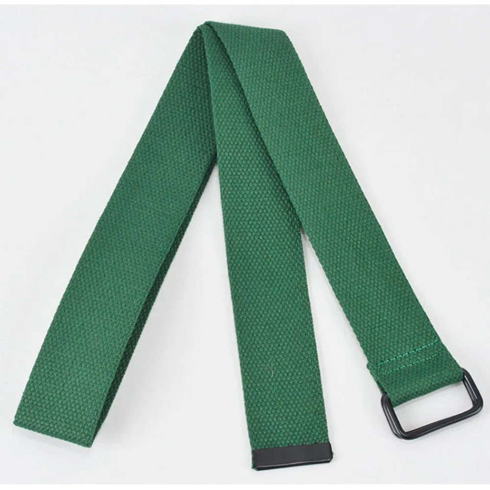 Fashion Free Punch Canvas Belt Cotton Canvas Cloth Fabric Buckle Belt Double Ring Buckle Best Canvas Belts Men's