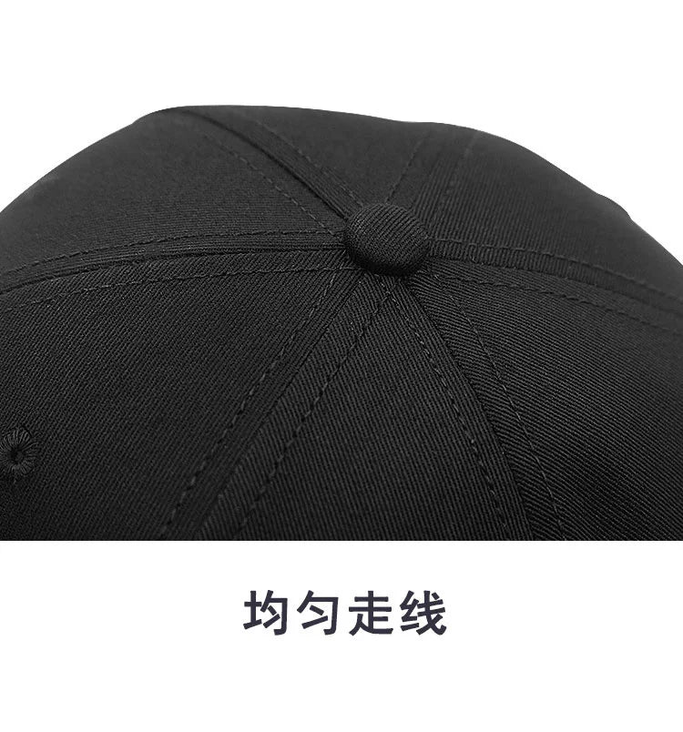 Hard Cotton Big Size Baseball Hat Woman Solid Color Sun Cap Hiphop Man Plus Size