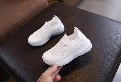 Children Running Sneakers Boys Girls Casual Mesh Breathable Anti-Slip Walking Patchwork Tenis Toddler Soft Soled Girls Shoes