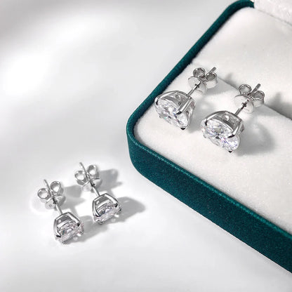 1ct-4ct Real Moissanite Earrings S925 Sterling Silver Earrings For Women Wedding Engagement Party Jewelry