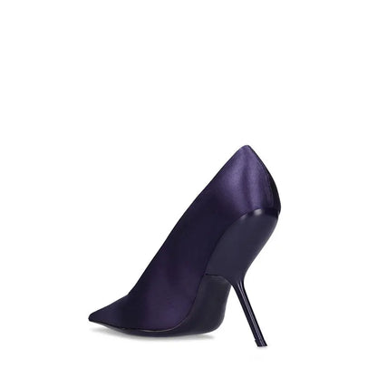 Brand Fashion Show Silvery 9cm High Heel Spring Autumn New Irregular Heels Black Red Pointed Sexy Women's Single Shoes Size 43
