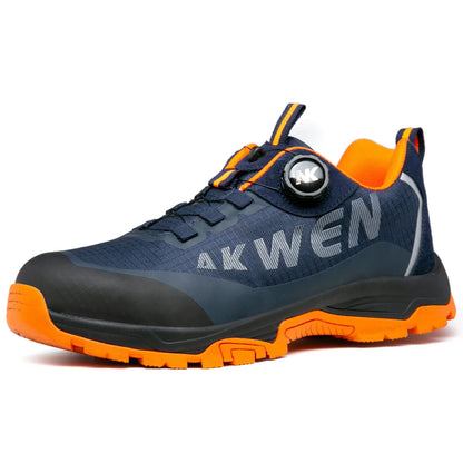 Men's Summer Mesh Labor Protection Shoes Anti-Smashing Wear-Resistant Outdoor Construction Site Protection Work Shoes Anti-Pierc