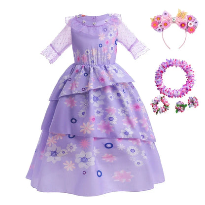 Isabella Charm Dress Girl Princess Dress Fantasy Party Kid Clothes Halloween Christmas Birthday Party Outfits