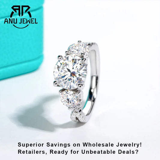 4.25cttw Moissanite Infinity Engagement Rings D Color 925 Sterling Silver 3 Stone Wedding Anniversary Ring For Women