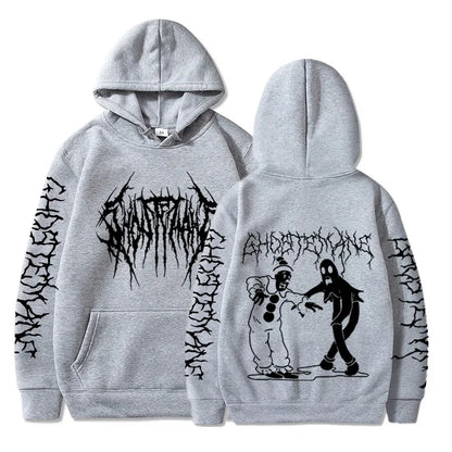 Ghostemane Double Sided Print Hoodie Men's Fashion Hip Hop Metal Rock Hoodies Gothic Oversized Sweatshirt Tracksuit Streetwear